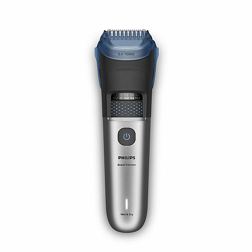 Тример Philips Series 7000, для бороди і вусів, акум., сталь, чорно-сріблястий