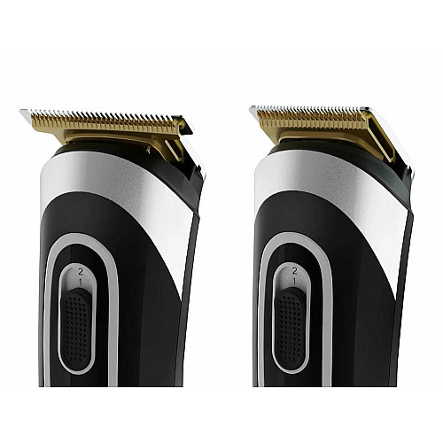 Триммер Rowenta Trim & Style, для бороды, усов, головы и тела, сеть+акум., роторный мотор, насадок-11, чехол, титан.напыл., черно-серебристый