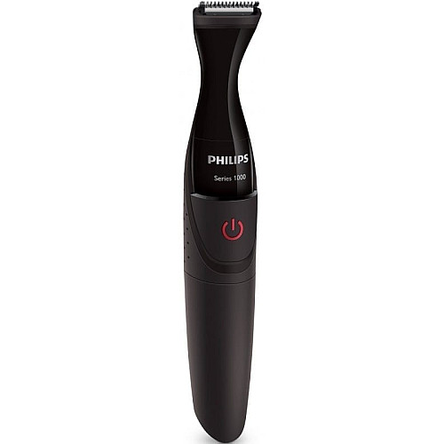 Тример Philips Multigroom series 1000, для бороди і вусів, 1хАА, насадок-4, сталь, чорний