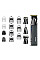 Набор для стрижки Babyliss Super-X Metal Black Edition, для головы, усов, бороды, носа и тела, акум., насадок-15, сумка для хранения, подставка, сталь, черный