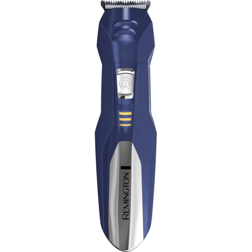 Набір для стрижки Remington All in one kit, для бороди, вусів, голови і тіла, мережа+акум., насадок-11, титан.напил., синьо-сріблястий