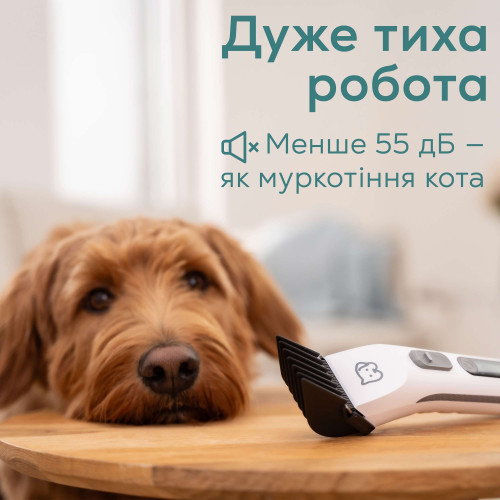 Триммер для тварин Beurer, Для котів і собак усіх порід, акум., насадок-4, сталь, білий