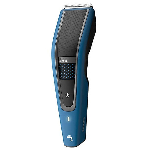 Машинка для стрижения Philips Series 5000, акум., роторный мотор, насадок-3, сталь, черно-синий