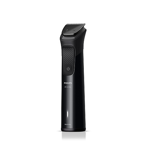Тример Philips Series 9000, для обличчя, голови, тіла, акум., насадок-25, сталь, чорний