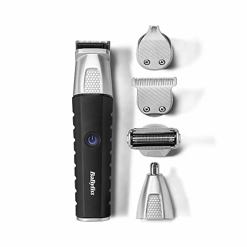 Набор для стрижки Babyliss Lithium Power, для бороды, усов, головы, носа и тела, акум., вибрационный мотор, насадок-10, сталь, черный