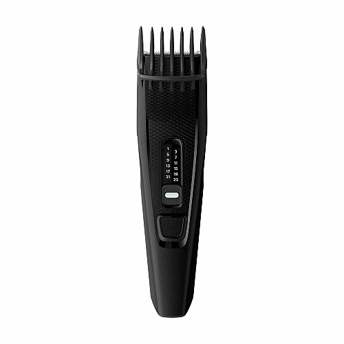 Машинка для стрижки Philips Series 3000, от сети, роторный мотор, насадок-2, сталь, черный