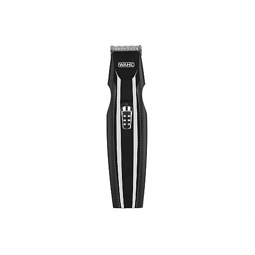 Триммер WAHL Mustache&Beard, для бороды и усов, ААx2, в комплекте, роторный мотор, насадок-4, расческа, подставка, сталь, черный