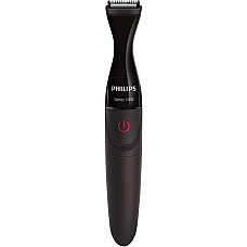 Тример Philips Multigroom series 1000, для бороди і вусів, 1хАА, насадок-4, сталь, чорний
