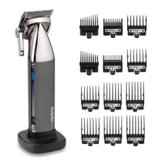 Машинка для стриження  Babyliss Super-X Metal Series, мережа+акум., вібраційний мотор, насадок-10, кейс, чохол, гребінець у компл., сталь, сірий