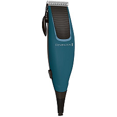 Машинка для стрижки Remington Apprentice, від мережі, роторний мотор, насадок-5, титан.напил., синій