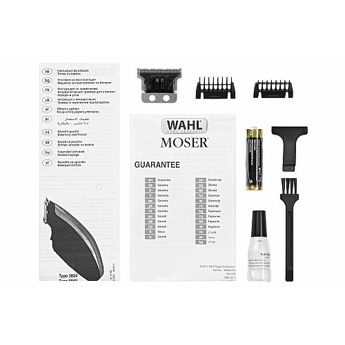 Машинка для стрижки животных WAHL Pocket Pro Deluxe, ААx2, в комплекте, насадок-2, сталь, черно-серебристый