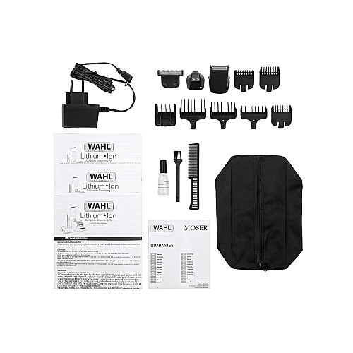 Набор для стрижки WAHL Multi Purpose Grooming Kit, для бороды и головы, сеть+акум., роторный мотор, насадок-12, сталь, черный