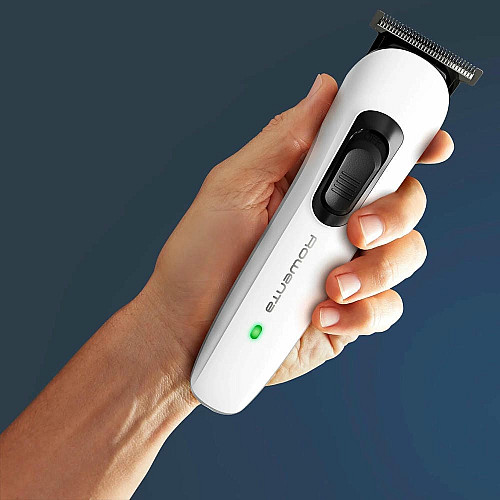 Триммер Rowenta Trim&Style, для бороды, носа, усов и головы, сеть+акум., насадок-7, сталь, белый