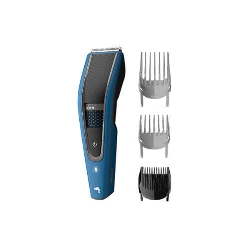 Машинка для стрижения Philips Series 5000, акум., роторный мотор, насадок-3, сталь, черно-синий
