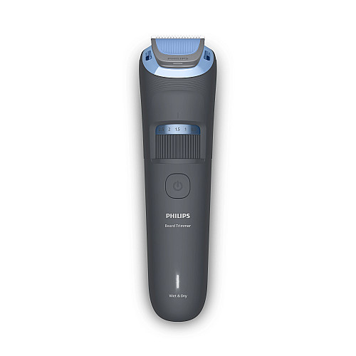 Тример Philips Series 3000, для бороди і вусів, акум., сталь, синій