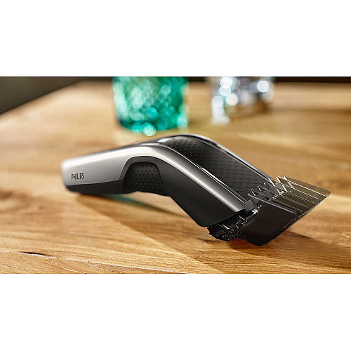 Машинка для стриження  Philips Series 5000, акум., роторний мотор, насадок-2, кейс, сталь, чорно-сірий