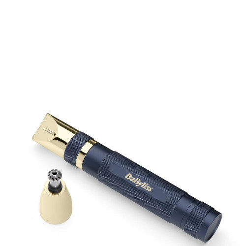 Тример Babyliss Diamond Precision, для брів, вусів, носа та вух, 1хАА, насадок-3, чохол, сталь, синій
