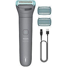 Тример Philips Series 3000, для тіла, акум., насадок-2, сталь, сірий