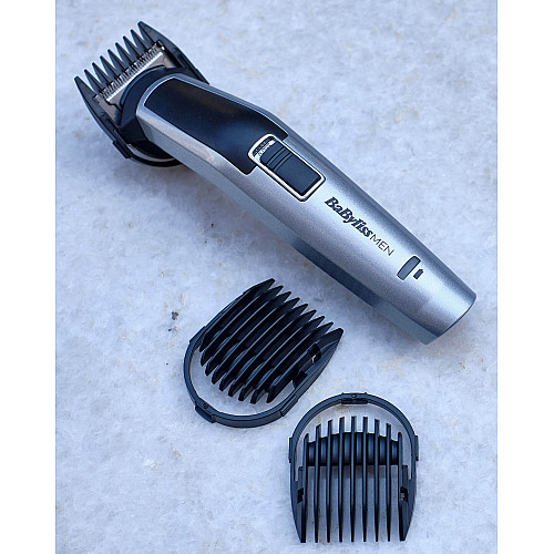 Набір для стрижки Babyliss, для бороди, вусів, голови, носа і тіла, акум., вібраційний мотор, насадок-8, чохол, сталь, сірий
