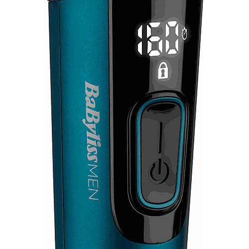 Машинка для стрижки Babyliss, сеть+аккум., вибрационный мотор, насадок-8, кейс, титан.напыл., синий