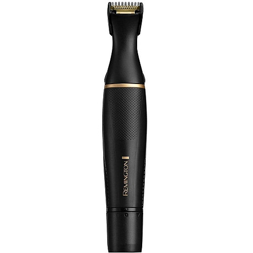 Триммер Remington T-Series, для бороды, усов, окантовки, брови, носа и ушей, ААх1, вибрационный мотор, насадок-4, сталь, черный