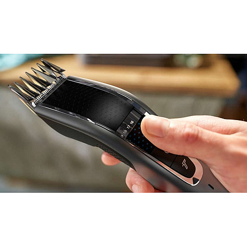 Машинка для стриження  Philips Series 5000, акум., роторний мотор, насадок-2, кейс, сталь, чорно-сірий