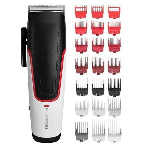 Машинка для стрижки Remington E51 Easy Fade Hair Clipper, сеть+аккум., роторный мотор, насадок-3, кейс, титан.напыл., черно-белое