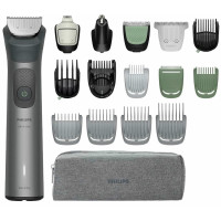 Триммер Philips Series 7000, для бороды, головы и тела, насадок-17, сталь, серый