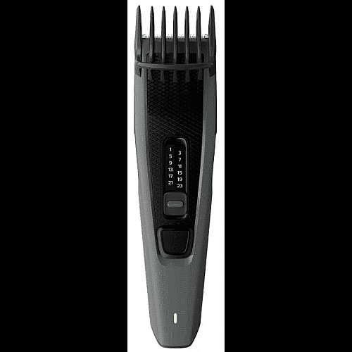 Машинка для стрижения Philips Series 3000, акум., роторный мотор, насадок-2, сталь, черно-серый