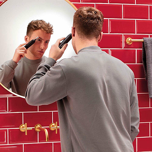 Триммер Remington Trim & Fit, ААх1, вибрационный мотор, насадок-3, чехол, титан.напил., черный