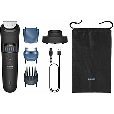 Тример Philips Series 5000, для бороди і вусів, акум., сталь, чорний