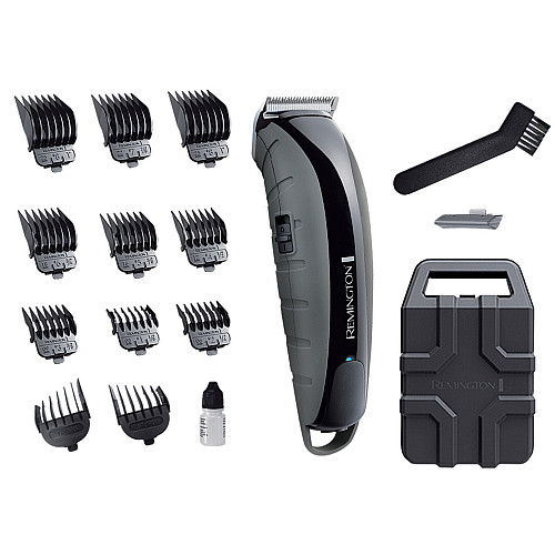 Машинка для стрижки Remington Virtually Indestructible, мережа+акум., насадок-11, сталь, сріблястий