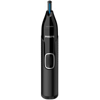Триммер Philips Series 5000, для бороды, усов, окантовки, брови, носа и ушей, 1хАА, насадок-4, чехол, сталь, черный