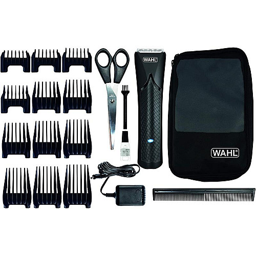 Машинка для стрижки WAHL Li EU black, акум., роторный мотор, насадок-12, кейс,ножницы, расческа в компл, сталь, черный