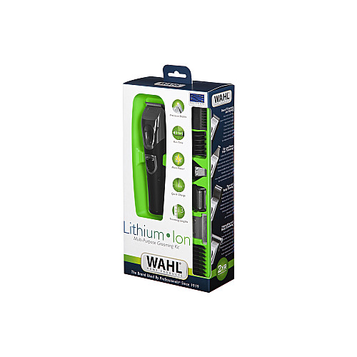 Набор для стрижки WAHL Multi Purpose Grooming Kit, для бороды и головы, сеть+акум., роторный мотор, насадок-12, сталь, черный