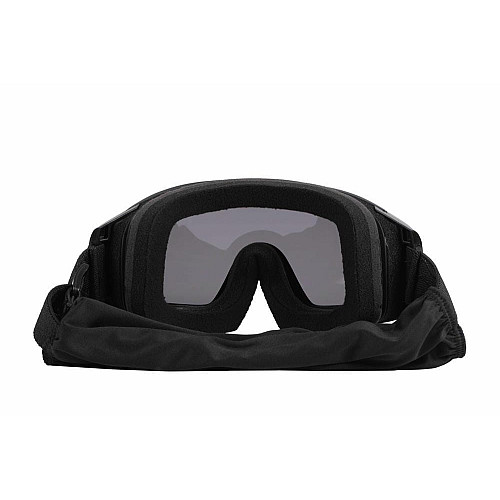 Маска тактична, захисна 2E Hawk WS Black Anti-fog, 3-х шаровий ущільнювач, сумка, 3 лінзи