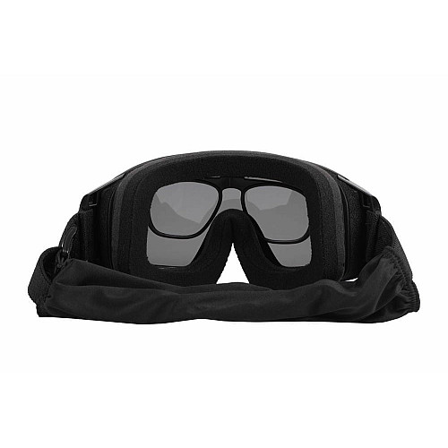 Маска тактична, захисна 2E Hawk WS Black Anti-fog, 3-х шаровий ущільнювач, сумка, 3 лінзи