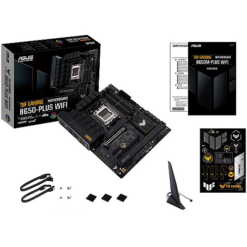 Материнcька плата ASUS TUF GAMING B650-PLUS WIFI sAM5 B650 4xDDR5 M.2 USB HDMI DP Wi-Fi BT ATX