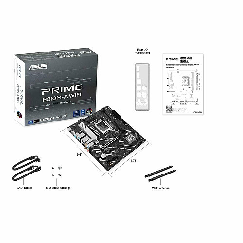 Материнская плата ASUS PRIME H810M-A WIFI s1851 H810 2xDDR5 M.2 HDMI DP Wi-Fi BT ATX