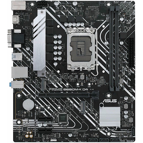 Материнcька плата ASUS PRIME B660M-K D4 s1700 B660 2xDDR4 M.2 HDMI D-Sub mATX
