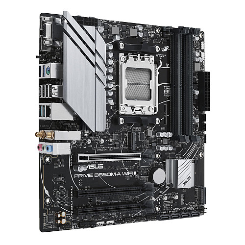 Материнcька плата ASUS PRIME B650M-A WIFI II sAM5 B650 4xDDR5 M.2 D-Sub HDMI DP Wi-Fi BT mATX