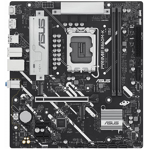 Материнская плата ASUS PRIME B860M-K s1851 B860 2xDDR5 M.2 DP HDMI Wi-Fi BT mATX