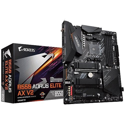 Материнская плата GIGABYTE B550 AORUS ELITE AX V2 sAM4 B550 4xDDR4 M.2 HDMI DP Wi-Fi BT ATX