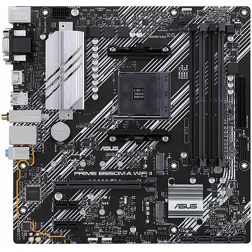 Материнская плата ASUS PRIME B550M-A WIFI II sAM4 B550 4xDDR4 M.2 HDMI DP D-Sub Wi-Fi BT mATX