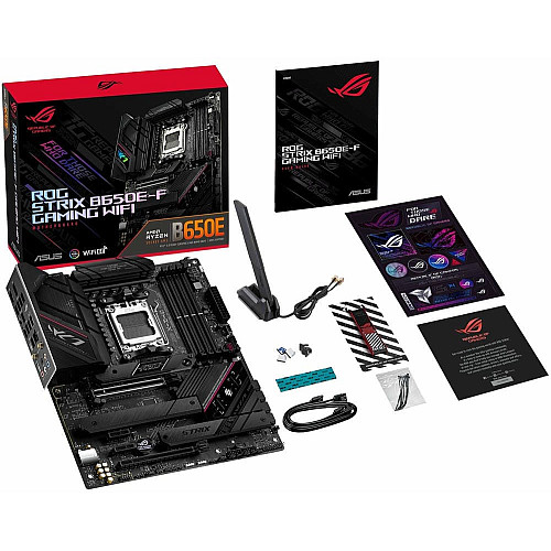 Материнская плата ASUS ROG STRIX B650E-F GAMING WIFI sAM5 B650 4xDDR5 M.2 HDMI DP Wi-Fi BT ATX
