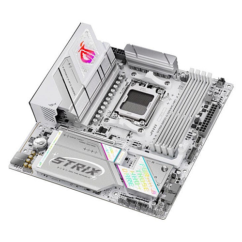 Материнская плата ASUS ROG STRIX B850-G GAMING WIFI sAM5 B850 4xDDR5 M.2 HDMI DP WiFi BT mATX белый