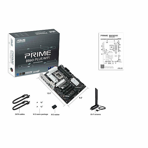 Материнская плата ASUS PRIME B860-PLUS WIFI s1851 B860 4xDDR5 M.2 DP HDMI Wi-Fi BT ATX