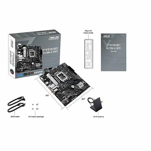 Материнская плата ASUS PRIME H610M-A WIFI s1700 H610 2xDDR5 M.2 HDMI D-Sub DP Wi-Fi BT mATX
