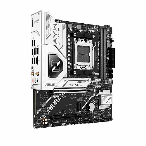 Материнская плата ASUS B850M AYW GAMING WIFI sAM5 B850 2xDDR5 M.2 HDMI Wi-Fi BT mATX