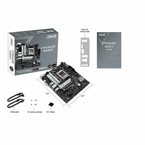 Материнcька плата ASUS PRIME B650M-K sAM5 B650 2xDDR5 M.2 HDMI D-Sub mATX